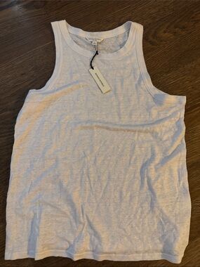 Banana Republic White Sleeveless Cotton Tank